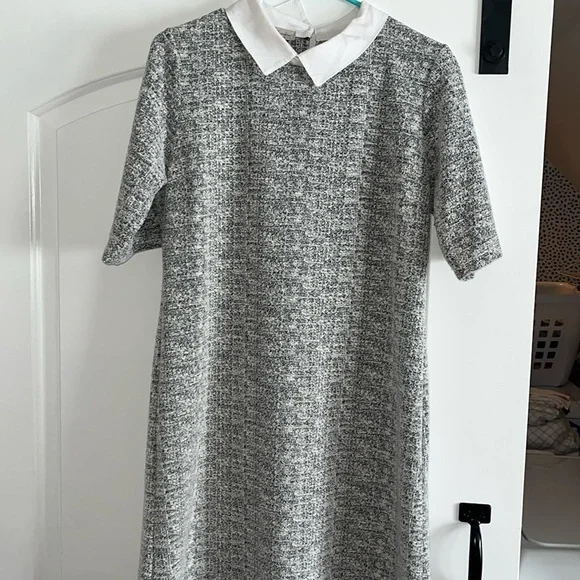 knee length dresses for ladies Kathy Peter Pan Collar V-neck Midi Dress – Wiwor main image 1
